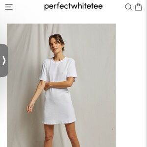 Perfect White Tee Emelia Loop Terry Tee Dress Size M White